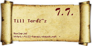 Till Teréz névjegykártya